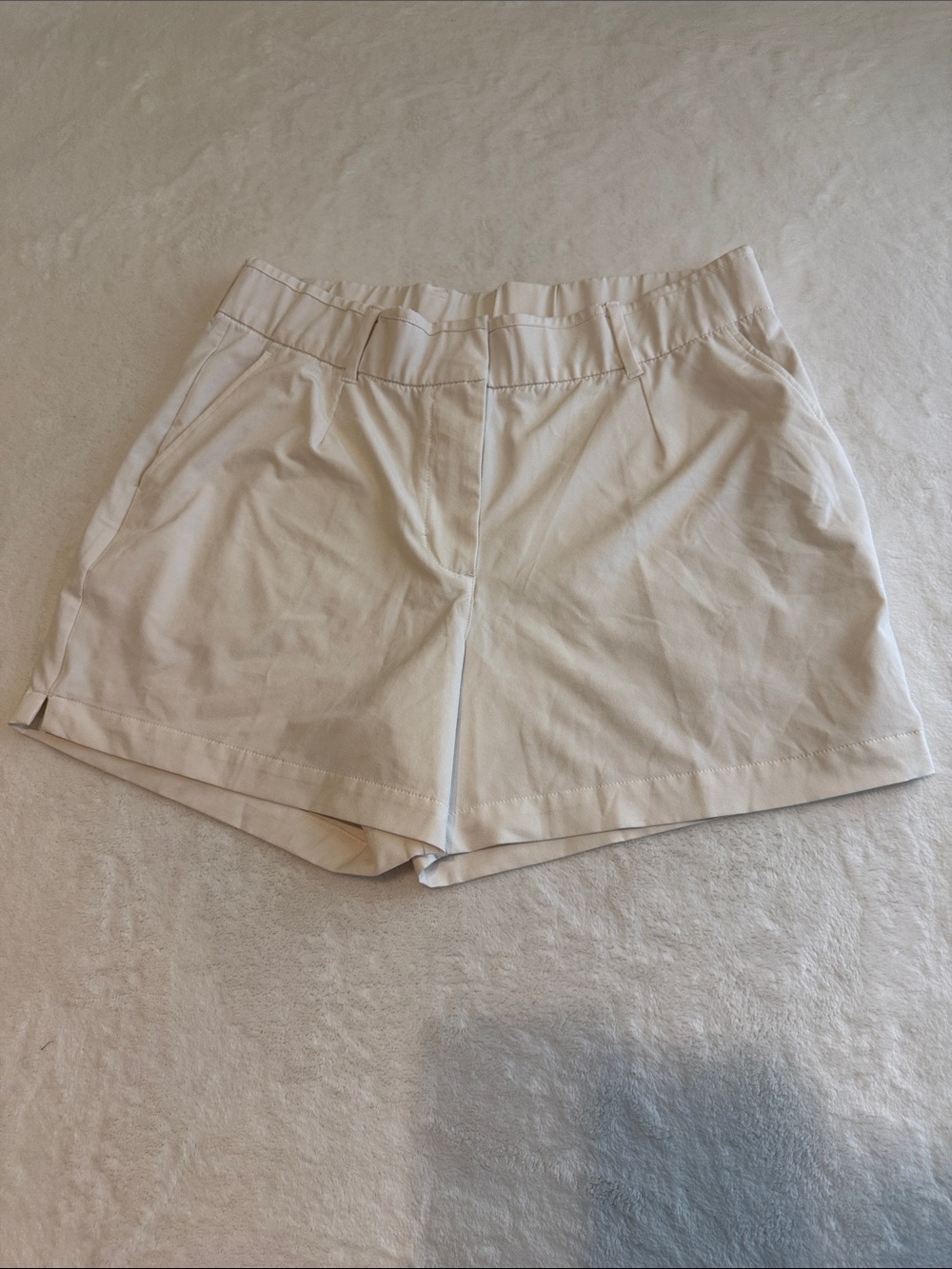 Nike Women's High-Waist Cream Casual Shorts